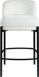 Burton Chenille Fabric Upholstered Bar / Counter Stool — 429-C - Cream - 429Cream-C alternate view 3
