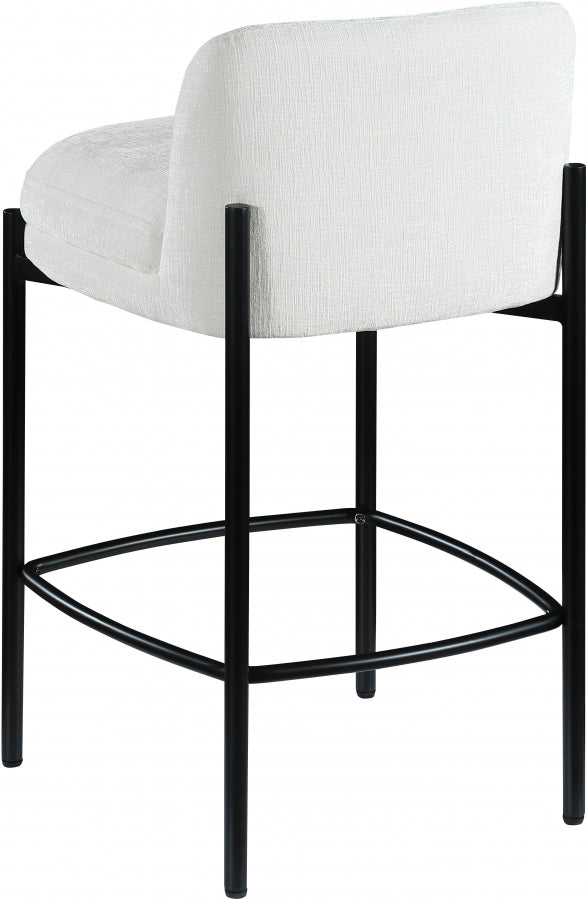 Burton Chenille Fabric Upholstered Bar / Counter Stool — 429-C - Cream - 429Cream-C alternate view 5
