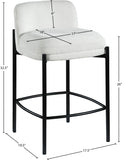 Burton Chenille Fabric Upholstered Bar / Counter Stool — 429-C - Cream - 429Cream-C Dim