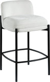 Burton Chenille Fabric Upholstered Bar / Counter Stool — 429-C - Cream - 429Cream-C