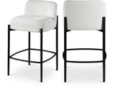 Burton Chenille Fabric Upholstered Bar / Counter Stool — 429-C - Cream - 429Cream-C Double Chair