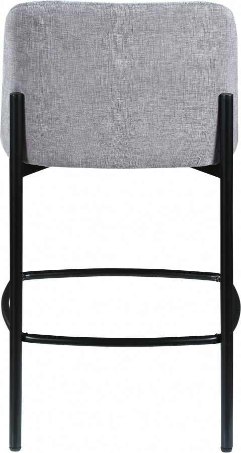 Burton Chenille Fabric Upholstered Bar / Counter Stool — 429-C - Grey - 429Grey-C alternate view 2
