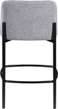 Burton Chenille Fabric Upholstered Bar / Counter Stool — 429-C - Grey - 429Grey-C alternate view 2