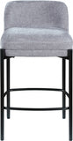 Burton Chenille Fabric Upholstered Bar / Counter Stool — 429-C - Grey - 429Grey-C alternate view 3