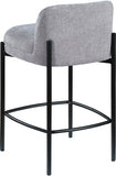 Burton Chenille Fabric Upholstered Bar / Counter Stool — 429-C - Grey - 429Grey-C alternate view 5