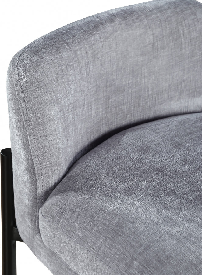 Burton Chenille Fabric Upholstered Bar / Counter Stool — 429-C - Grey - 429Grey-C alternate view 6
