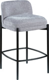 Burton Chenille Fabric Upholstered Bar / Counter Stool — 429-C - Grey - 429Grey-C