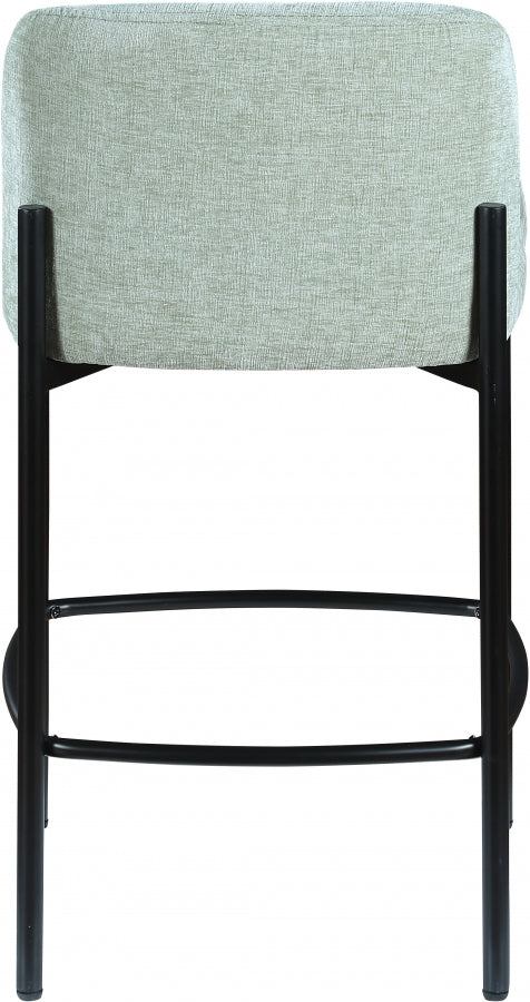 Burton Chenille Fabric Upholstered Bar / Counter Stool — 429-C - Mint - 429Mint-C alternate view 2