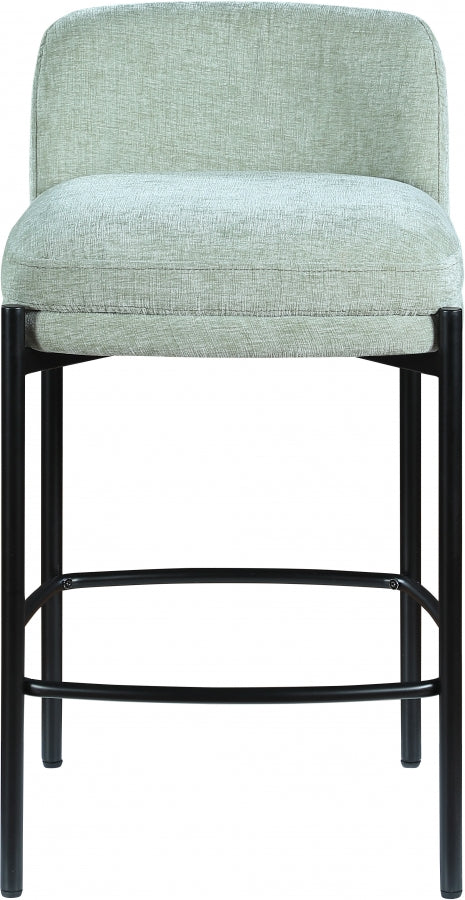 Burton Chenille Fabric Upholstered Bar / Counter Stool — 429-C - Mint - 429Mint-C alternate view 3