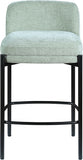 Burton Chenille Fabric Upholstered Bar / Counter Stool — 429-C - Mint - 429Mint-C alternate view 3