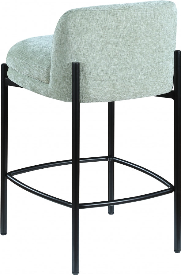 Burton Chenille Fabric Upholstered Bar / Counter Stool — 429-C - Mint - 429Mint-C alternate view 5
