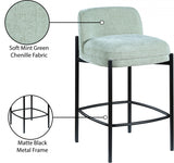 Burton Chenille Fabric Upholstered Bar / Counter Stool — 429-C - Mint - 429Mint-C Infographic