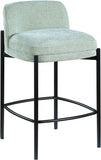 Burton Chenille Fabric Upholstered Bar / Counter Stool — 429-C - Mint - 429Mint-C