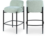 Burton Chenille Fabric Upholstered Bar / Counter Stool — 429-C - Mint - 429Mint-C Double Chair