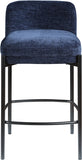 Burton Chenille Fabric Upholstered Bar / Counter Stool — 429-C - Blue - 429Navy-C alternate view 3