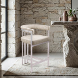 Marcello Velvet Upholstered Counter Stool — 939-C - Beige - 939Beige-C alternate view 1