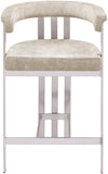 Marcello Velvet Upholstered Counter Stool — 939-C - Beige - 939Beige-C alternate view 2