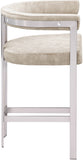 Marcello Velvet Upholstered Counter Stool — 939-C - Beige - 939Beige-C alternate view 3