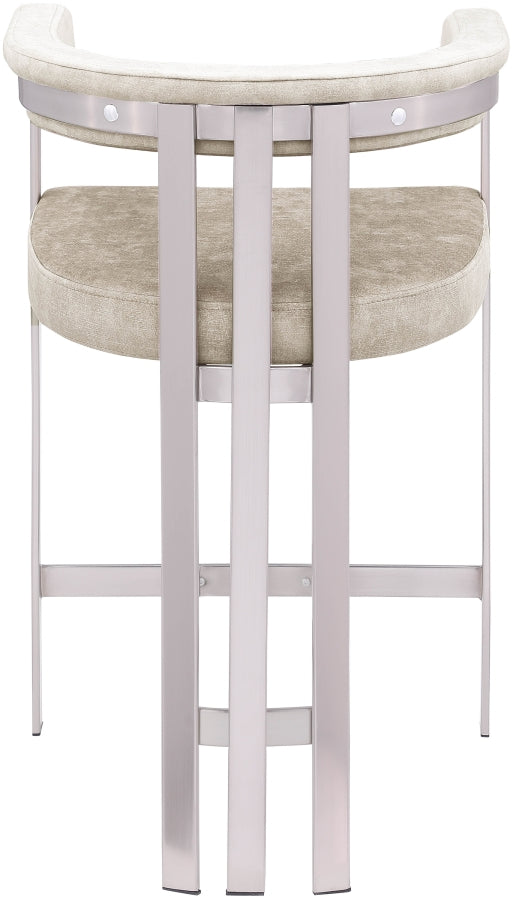 Marcello Velvet Upholstered Counter Stool — 939-C - Beige - 939Beige-C alternate view 4