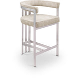 Marcello Velvet Upholstered Counter Stool — 939-C - Beige - 939Beige-C