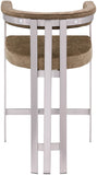 Marcello Velvet Upholstered Counter Stool — 939-C - Brown - 939Brown-C alternate view 4