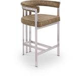 Marcello Velvet Upholstered Counter Stool — 939-C - Brown - 939Brown-C