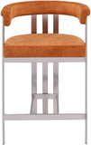 Marcello Velvet Upholstered Counter Stool — 939-C - Cognac - 939Cognac-C alternate view 2