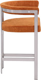 Marcello Velvet Upholstered Counter Stool — 939-C - Cognac - 939Cognac-C alternate view 3