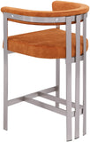 Marcello Velvet Upholstered Counter Stool — 939-C - Cognac - 939Cognac-C alternate view 5