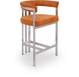 Marcello Velvet Upholstered Counter Stool — 939-C - Cognac - 939Cognac-C