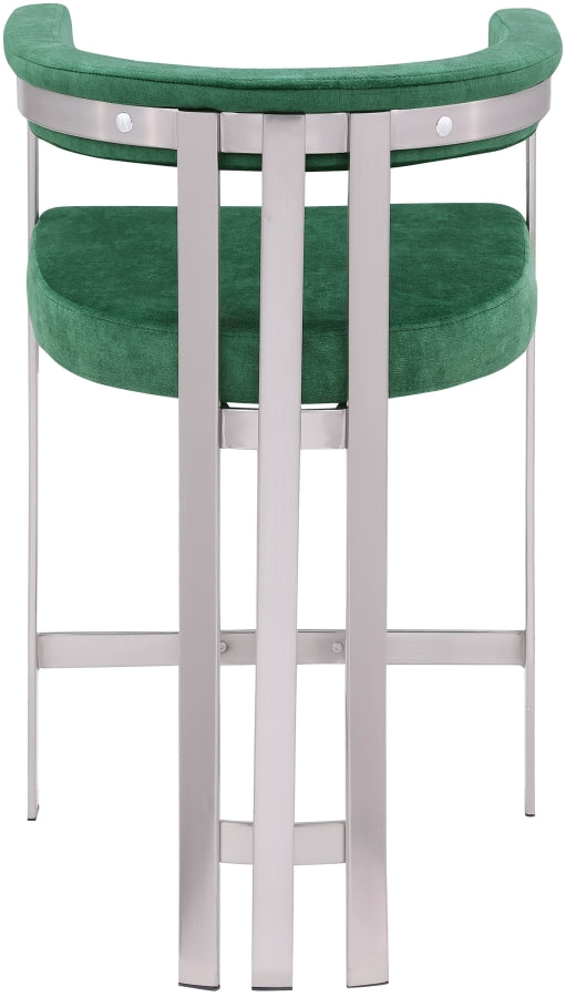 Marcello Velvet Upholstered Counter Stool — 939-C - Green - 939Green-C alternate view 4