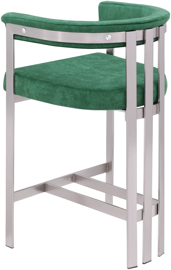 Marcello Velvet Upholstered Counter Stool — 939-C - Green - 939Green-C alternate view 5