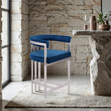 Marcello Velvet Upholstered Counter Stool — 939-C - Blue - 939Navy-C alternate view 1