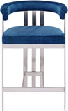 Marcello Velvet Upholstered Counter Stool — 939-C - Blue - 939Navy-C alternate view 2