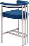 Marcello Velvet Upholstered Counter Stool — 939-C - Blue - 939Navy-C alternate view 5