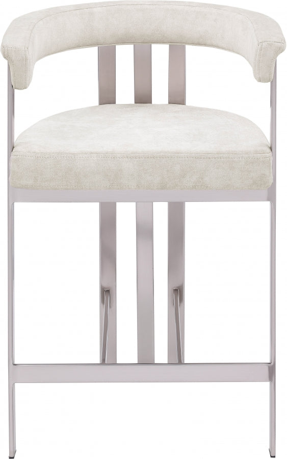Marcello Velvet Upholstered Counter Stool — 939-C - Stone - 939Stone-C alternate view 3