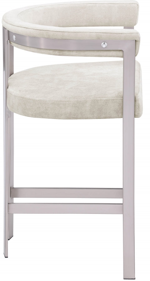 Marcello Velvet Upholstered Counter Stool — 939-C - Stone - 939Stone-C alternate view 4