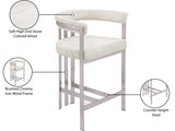 Marcello Velvet Upholstered Counter Stool — 939-C - Stone - 939Stone-C Infographic