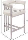 Marcello Velvet Upholstered Counter Stool — 939-C - Stone - 939Stone-C Dim
