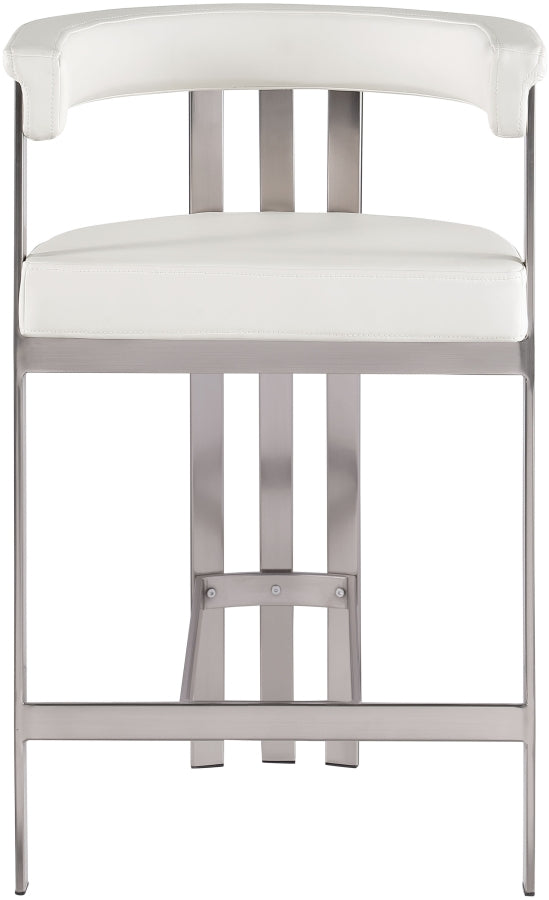 Marcello Vegan Leather Upholstered Bar / Counter Stools — 939-C-Leather - Cream - 939Cream-C alternate view 2