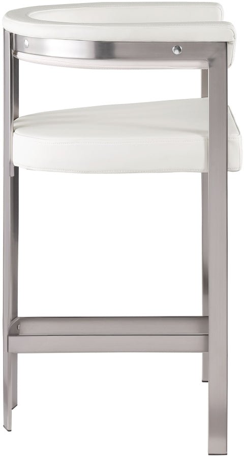 Marcello Vegan Leather Upholstered Bar / Counter Stools — 939-C-Leather - Cream - 939Cream-C alternate view 3