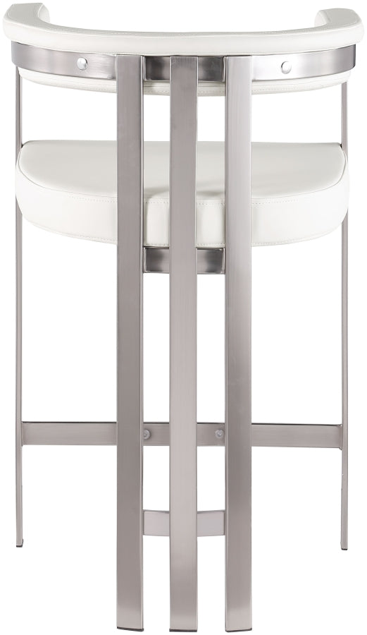 Marcello Vegan Leather Upholstered Bar / Counter Stools — 939-C-Leather - Cream - 939Cream-C alternate view 4