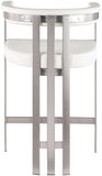 Marcello Vegan Leather Upholstered Bar / Counter Stools — 939-C-Leather - Cream - 939Cream-C alternate view 4