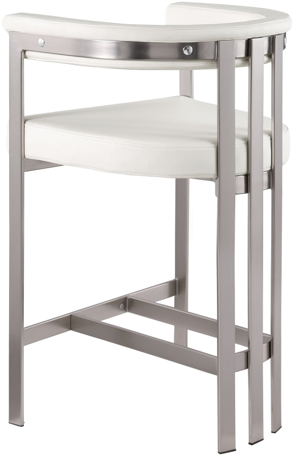 Marcello Vegan Leather Upholstered Bar / Counter Stools — 939-C-Leather - Cream - 939Cream-C alternate view 5