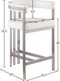 Marcello Vegan Leather Upholstered Bar / Counter Stools — 939-C-Leather - Cream - 939Cream-C Dim