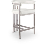 Marcello Vegan Leather Upholstered Bar / Counter Stools — 939-C-Leather - Cream - 939Cream-C