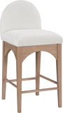 Waldorf Chenille Fabric Upholstered Counter Stool — 390-C - Cream - 390Cream-C