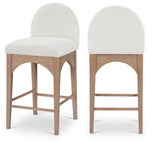 Waldorf Chenille Fabric Upholstered Counter Stool — 390-C - Cream - 390Cream-C Double Chair