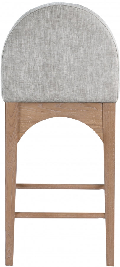 Waldorf Chenille Fabric Upholstered Counter Stool — 390-C - Grey - 390Grey-C alternate view 2