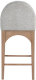 Waldorf Chenille Fabric Upholstered Counter Stool — 390-C - Grey - 390Grey-C alternate view 2